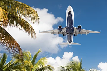 Décollage d’un avion dans les îles