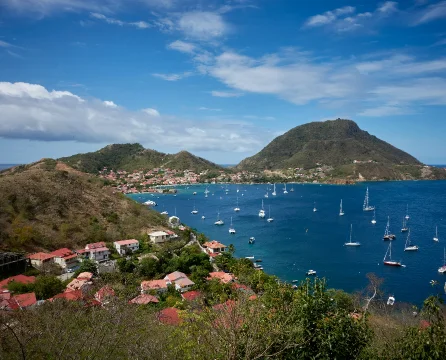 Vue panoramique d’une île des Saintes en Guadeloupe