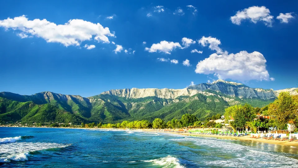 Vue plage des îles Marquises